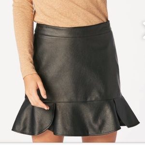Faux Leather Skirt
