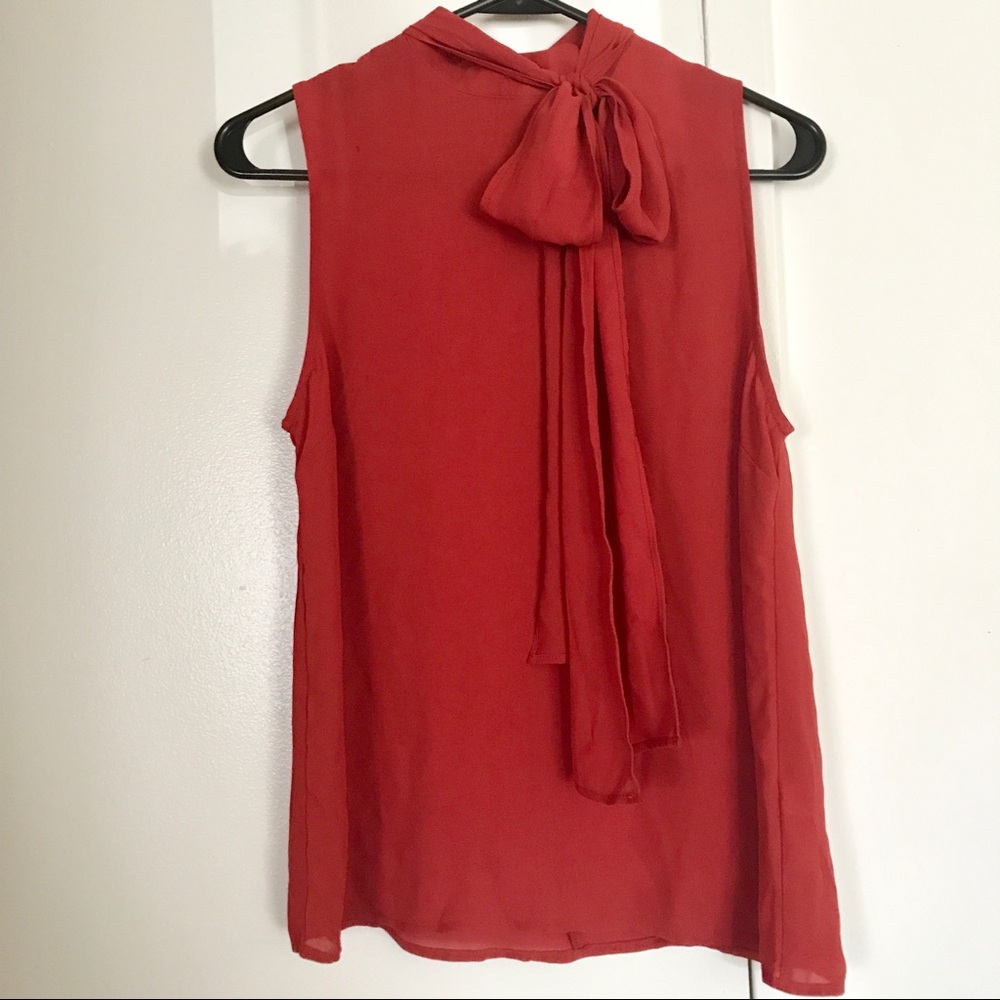 Forever 21 Neck-Tie Sleeveless Blouse