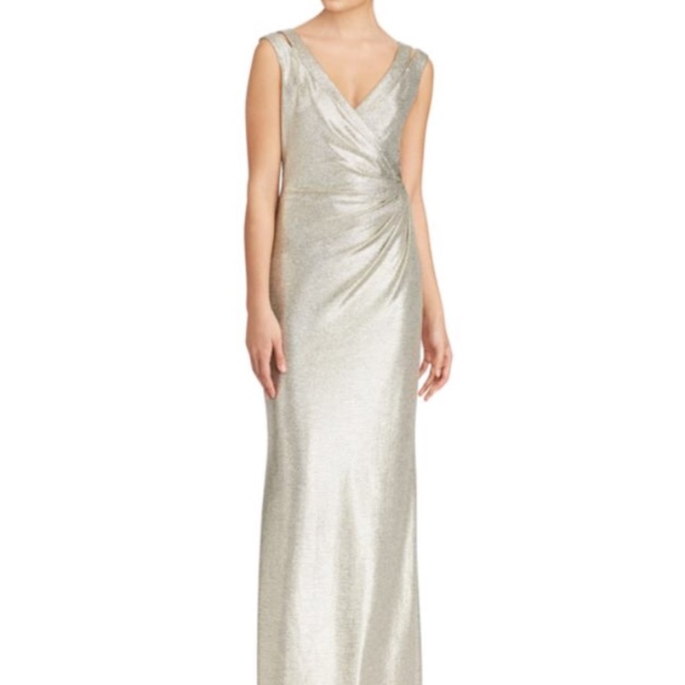 Ralph Lauren Metallic jersey gown. Only worn once