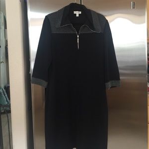 St John Knits Navy Blue Casual Dress