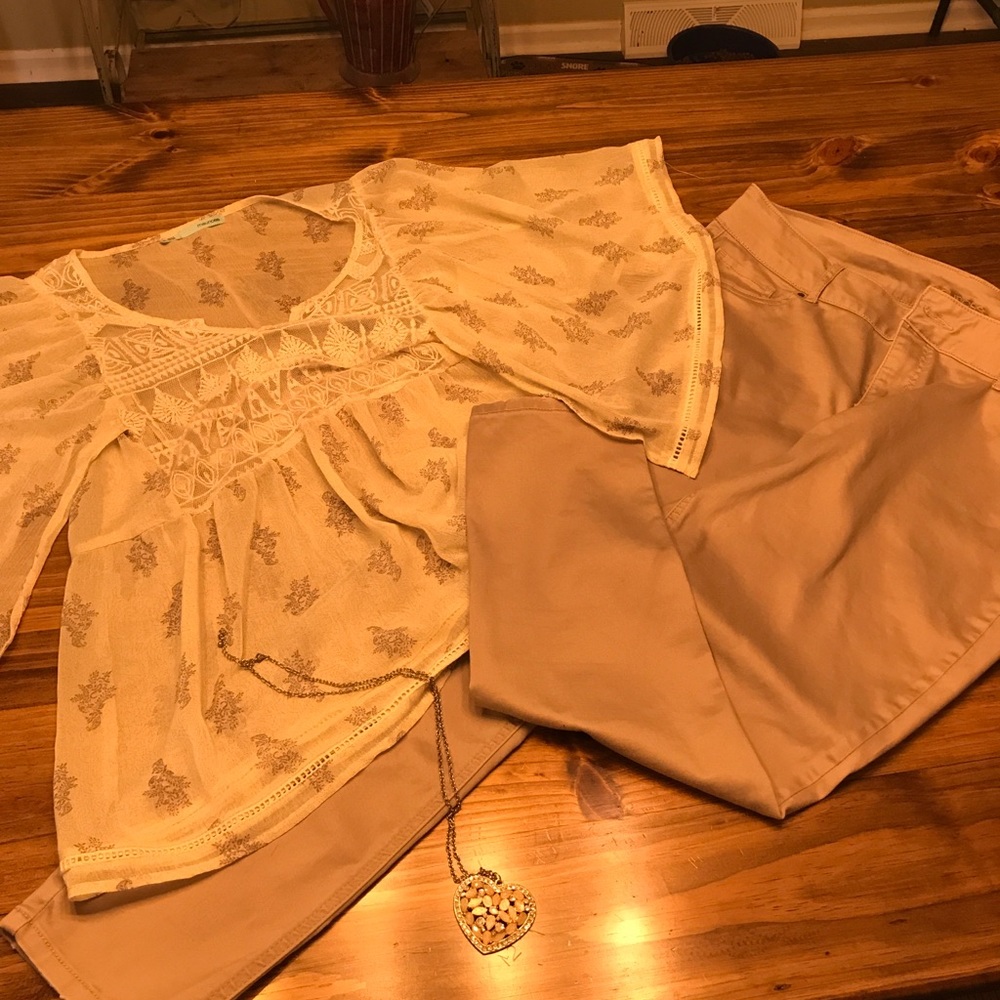 Lavender/grayish taupe jeggings