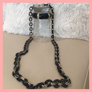Banana Republic Navy & Gold link chain & Bracelet