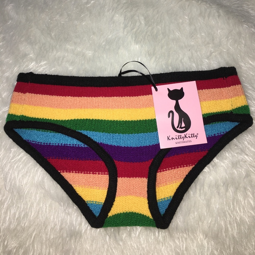 NWT Knitty Kitty Rainbow Panty