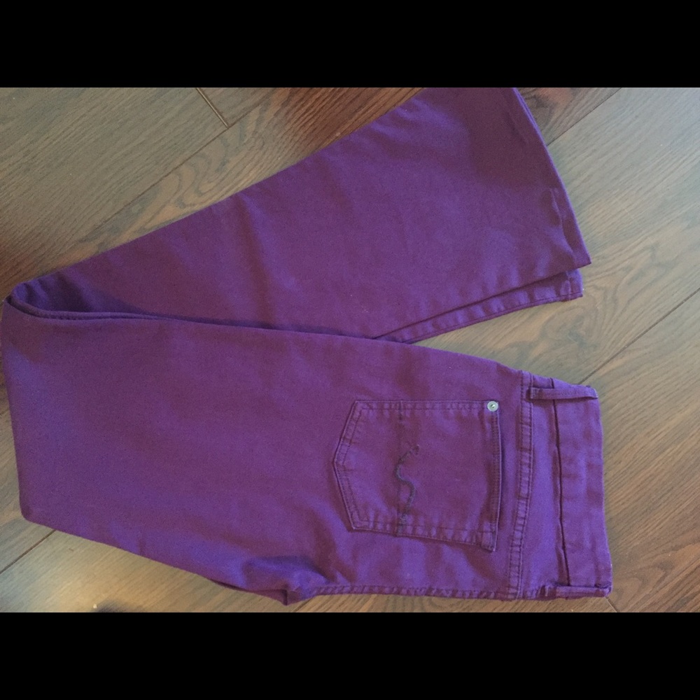 7 for all mankind kaylie purple jeans