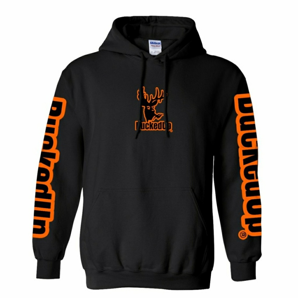 BuckedUp Black and Orange Hoodie
