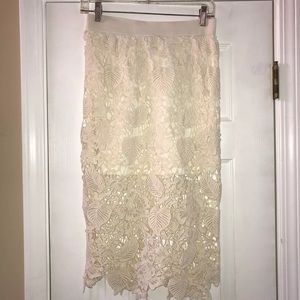 Pencil lace skirt