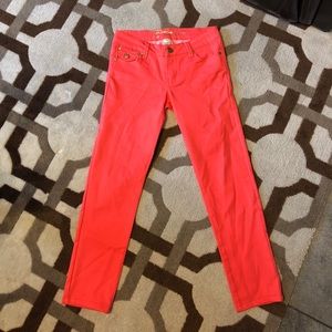ARDEN B PANTS CORAL WITH GOLD BUTTONS SIZE 4