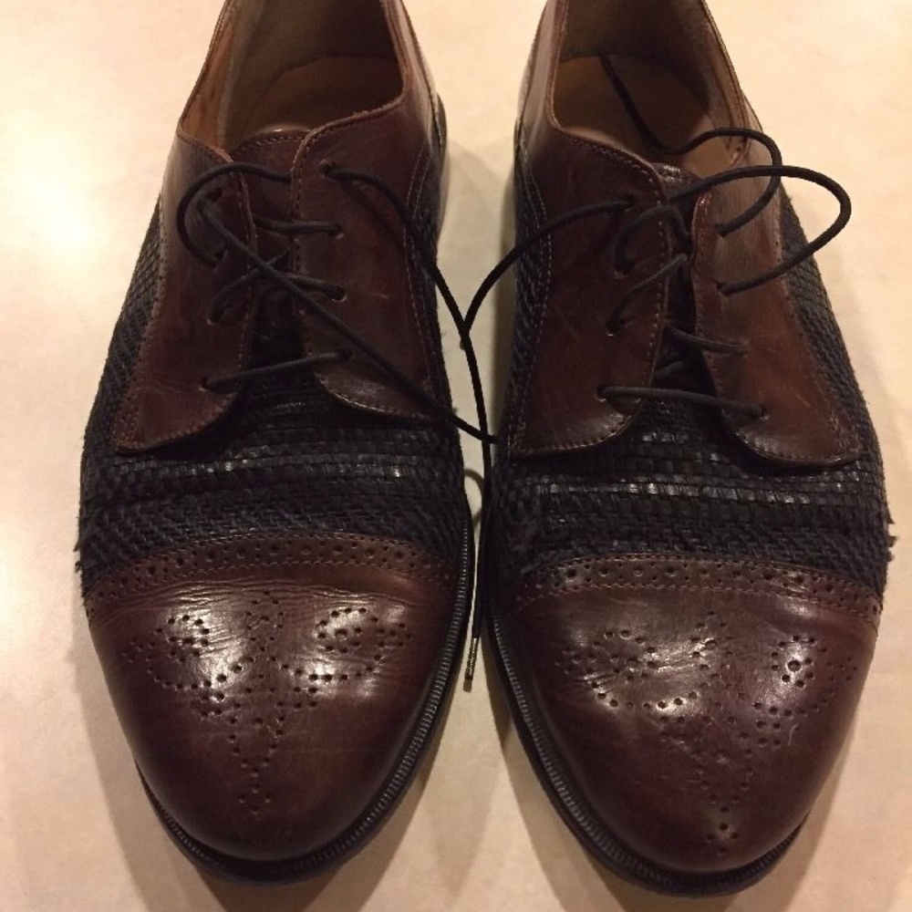 Johnston Murphy Leather Mens Shoes Sz 10M Italy