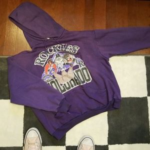 Purple Colorado Rockies Looney Tunes Hoodie