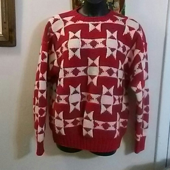 Thornton Bay Sweaters - Thornton Bay Red&White Ski Sweater