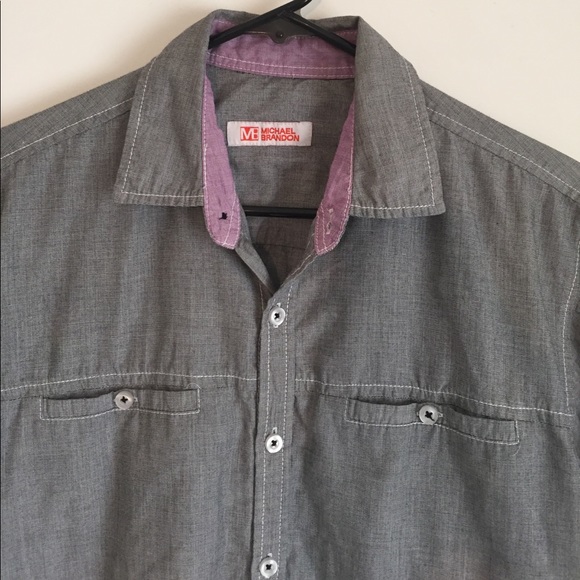 Gray Short Sleeve Button Up (see Bundle) - Picture 1 of 2