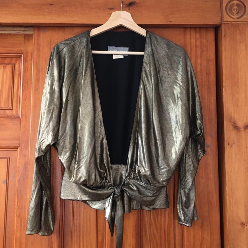 Vintage sexy 70s shiny top