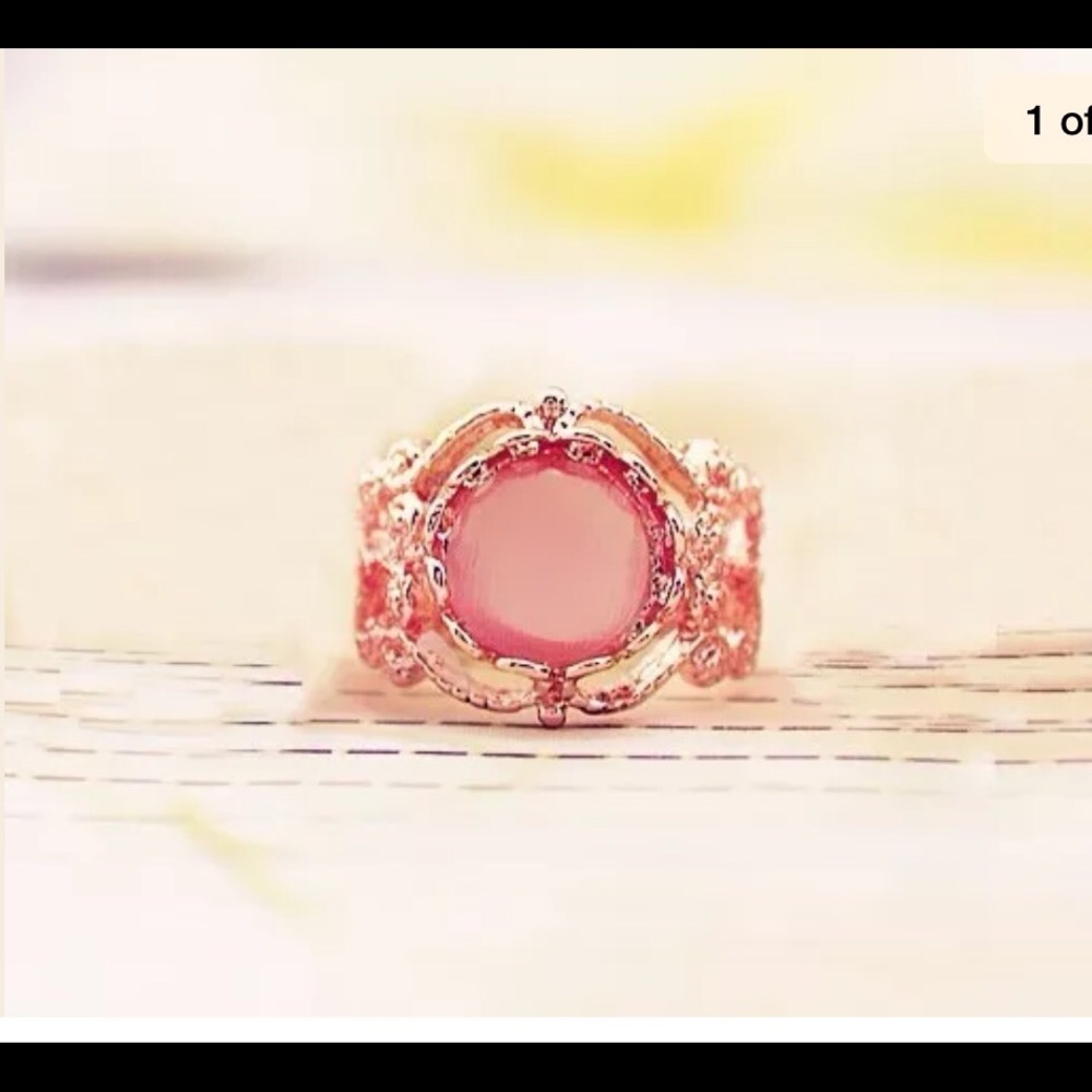 rose gold layers adjustable ring