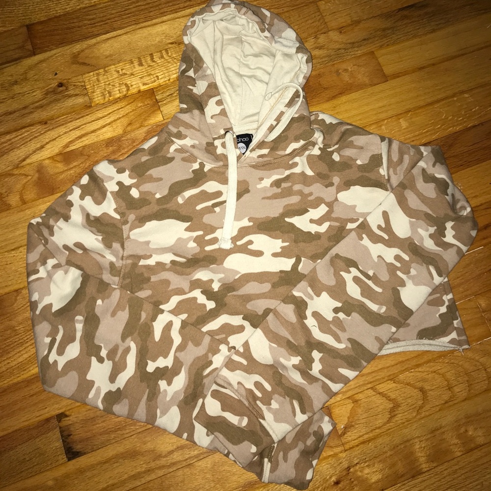 Camo crop hoody