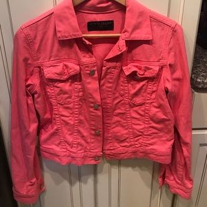 Juicy Jeans Cropped Pink Denim Jacket