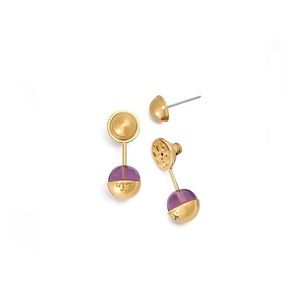 NWT - Tory Burch amethyst earrings