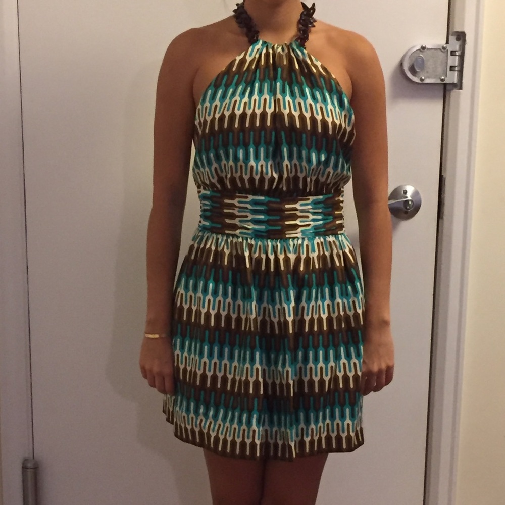 Milly Chain Link Print Silk Dress