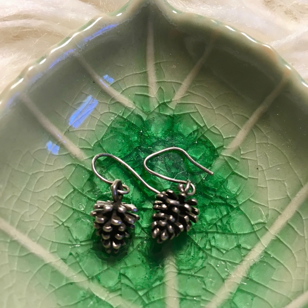 Tiny Pine Cone Earrings