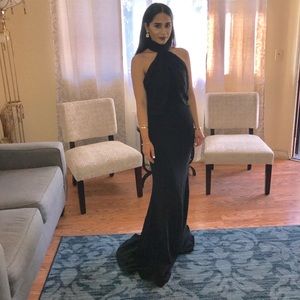 Black choker gown