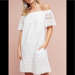 NWT Anthropologie Donna Morgan Eyelet White Dress