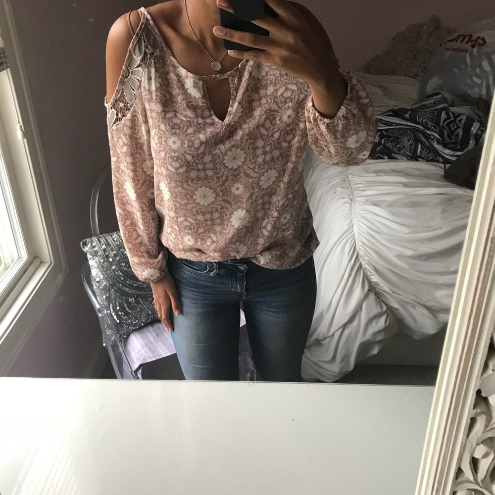 Cold Shoulder Floral Top