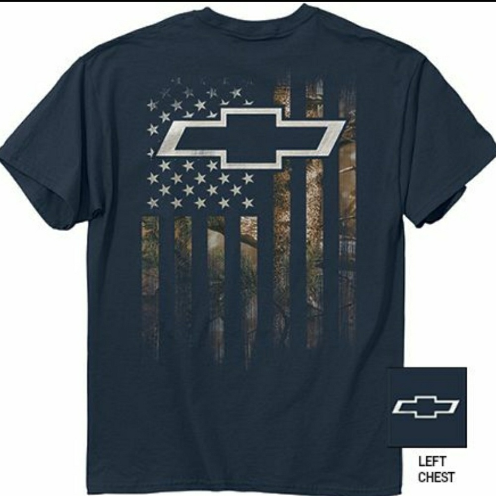 Chevy T-shirt with Camo American Flag