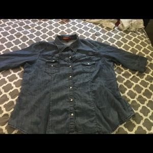 Jean button up