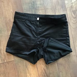 H&M High Waisted Black Shorts