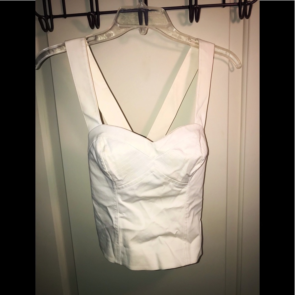 White Bebe Top