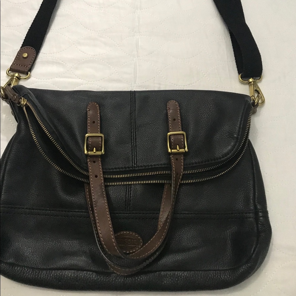 Fossil leather crossbody bag