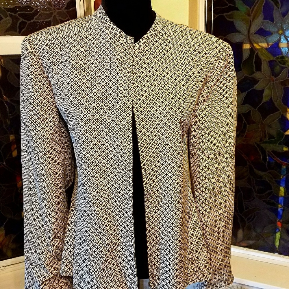 RENA ROWAN SILK ZIP FRONT JACKET
