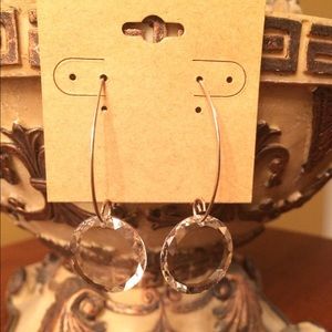 Crystal earrings sterling silver (Engraveable)