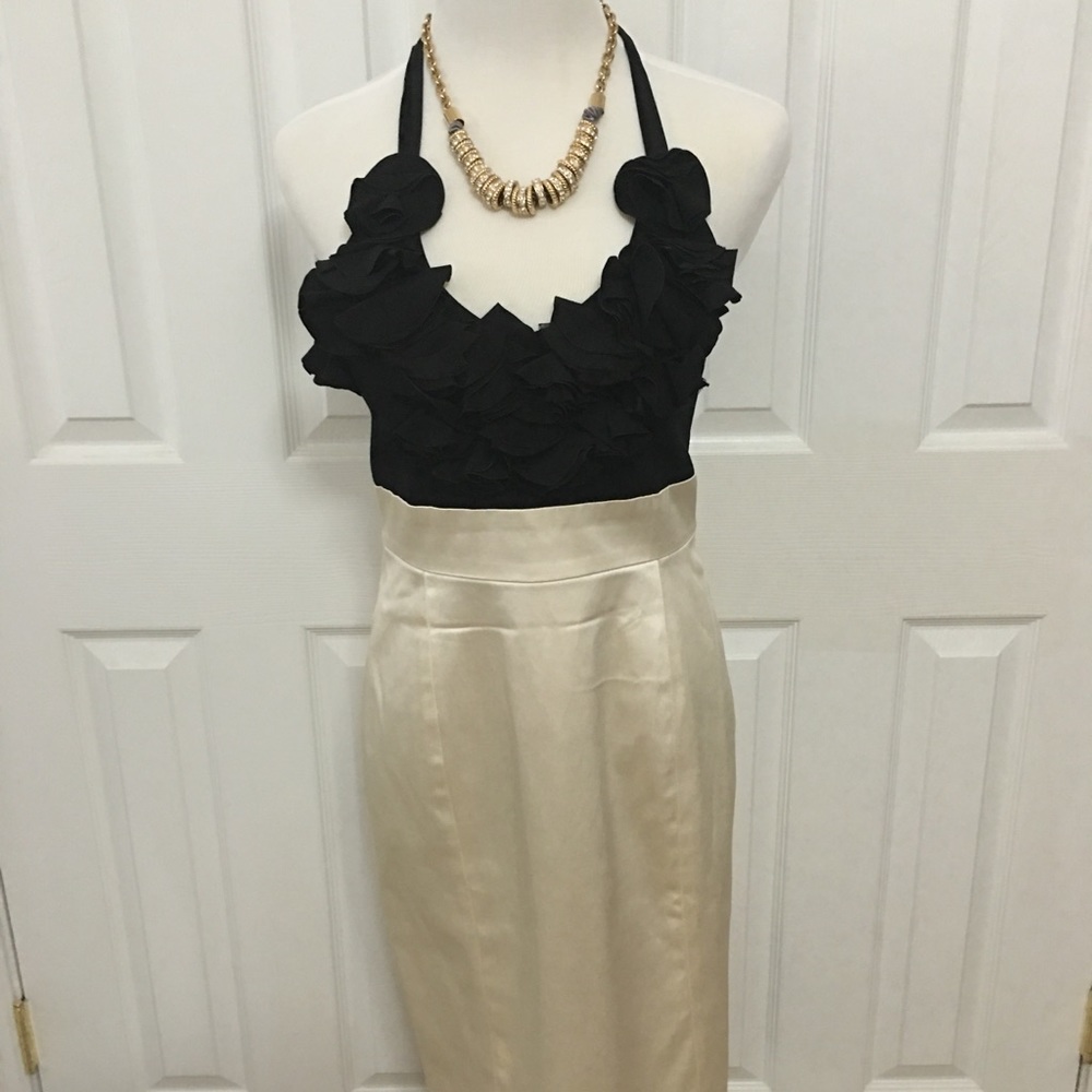 Just…Taylor - the designer - B&W halter top dress