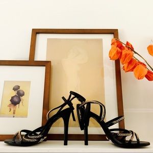 Schultz Gold Chain Strappy Sandals 35