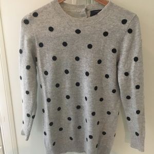 Jcrew polka dot cashmere sweater size s