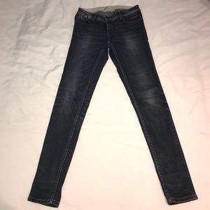 Zara Dark Blue Acid Washed Jeans Size 4