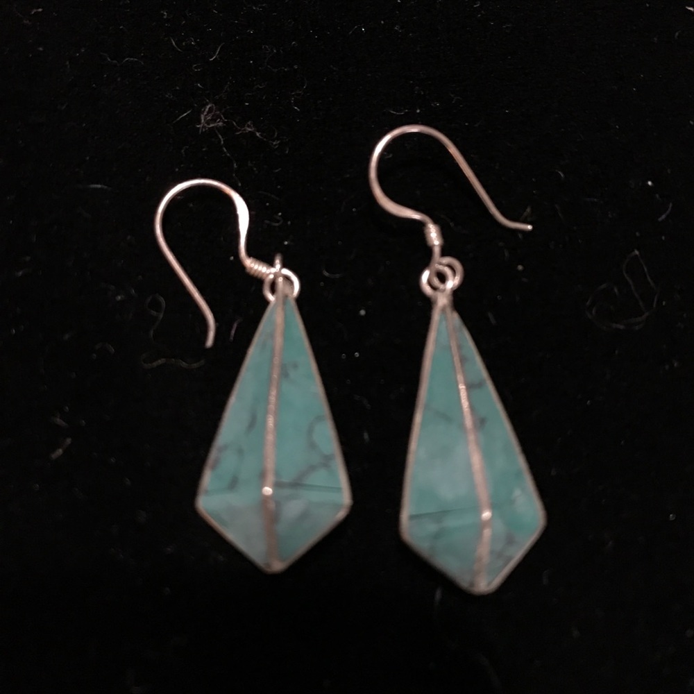NWT natural turquoise stone earrings
