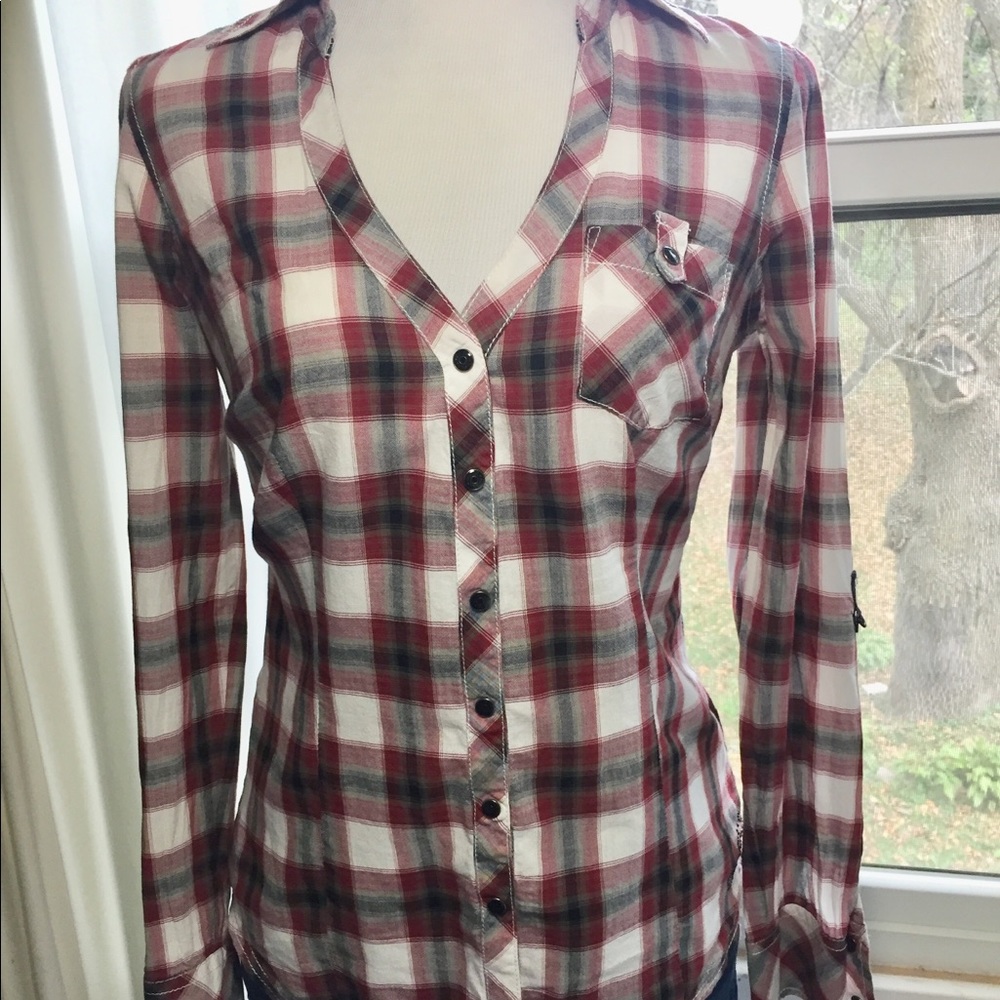 Guess plaid shirt