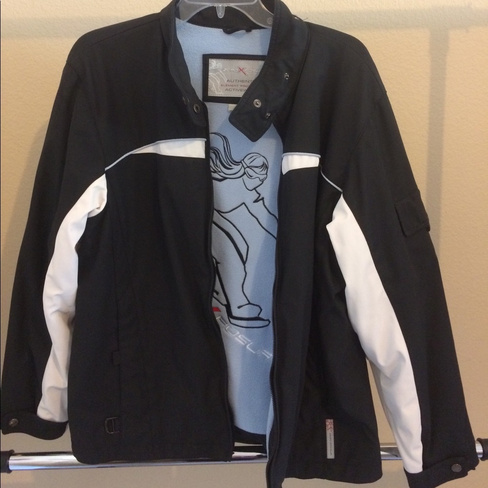 Zero Xposur Black and White Fleece Lined Jacket