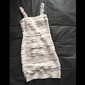 Champagne/silver cocktail dress