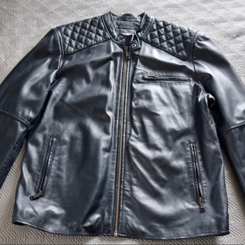 🆕 NWOT Men's Marc Jacobs Leather Jacket size XL