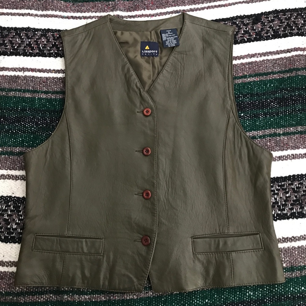 Vintage faux leather vest