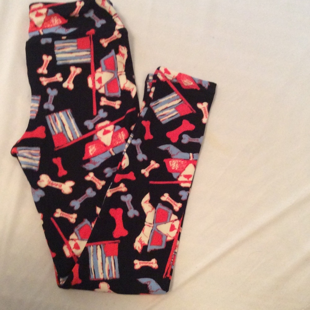 Tween dog Americana leggings