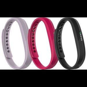 Fitbit Flex 2 with small and large band in pink