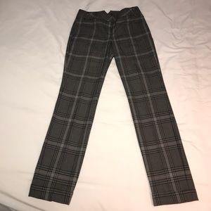 Ankle Length Slim Fit Plaid Trousers Size 0