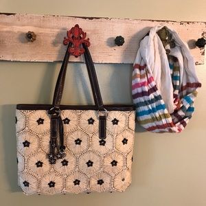 Brighton large woven purse