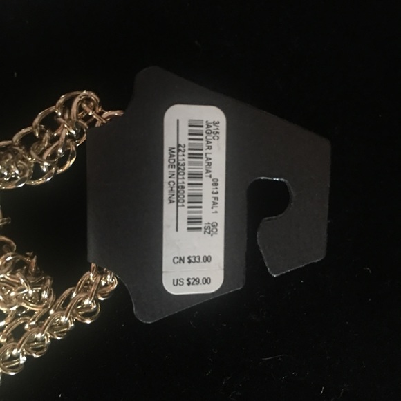 Gold Bebe necklace with oval "cat" pendant - Picture 7 of 7