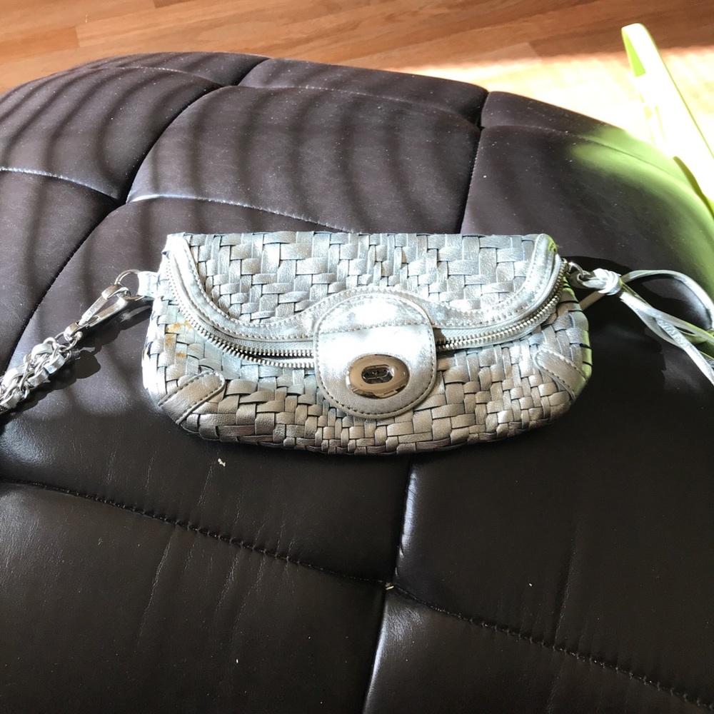 Bebe woven Clutch wristlet