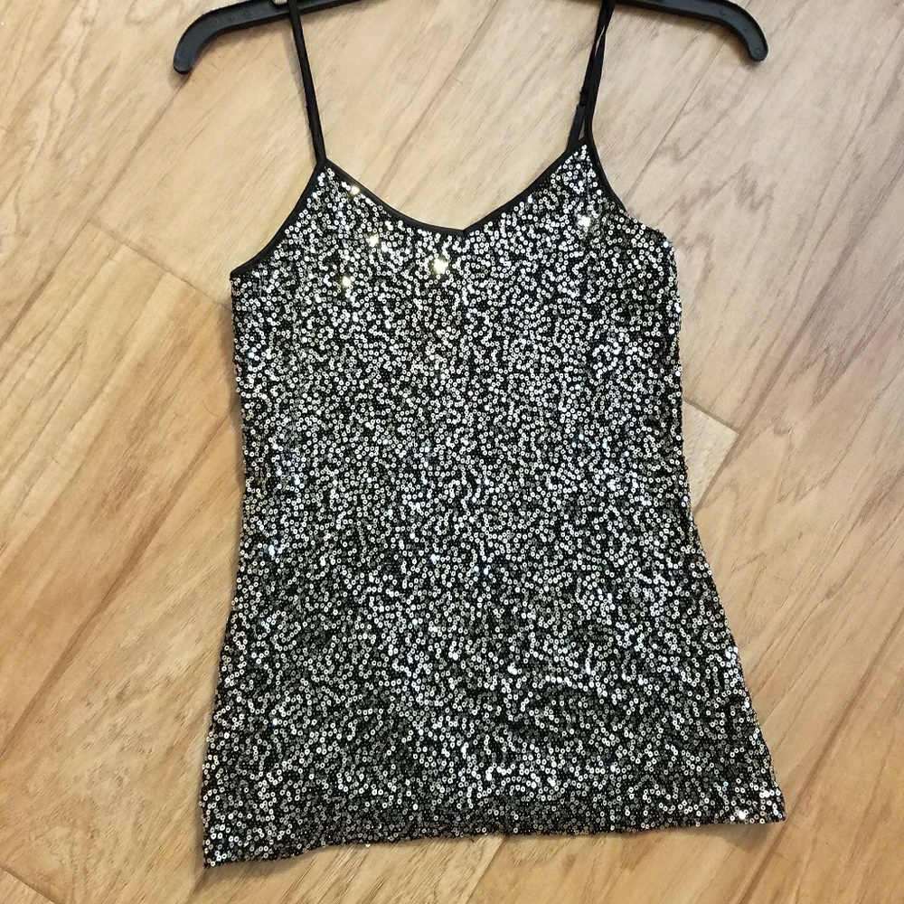 Sequined tank top
