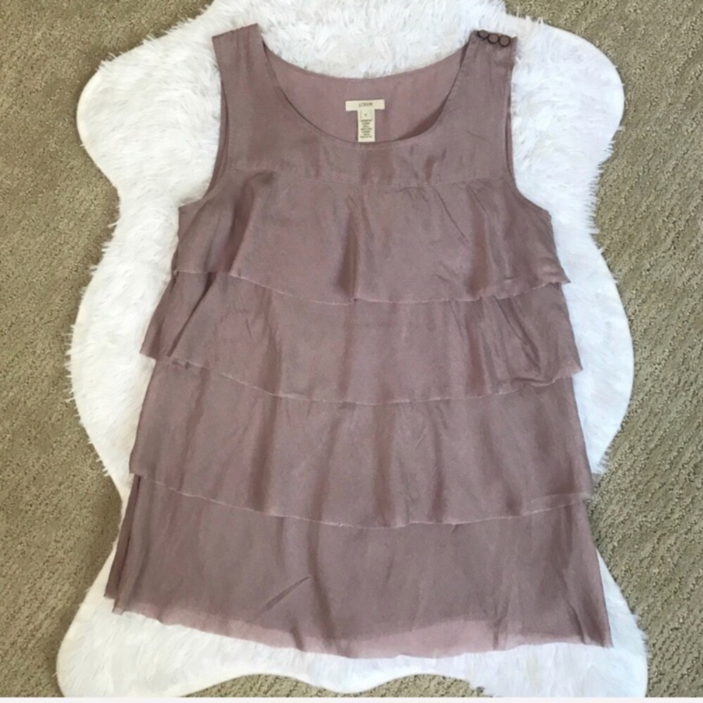 J. Crew silk tiered tank